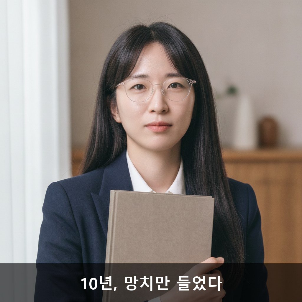 두꺼운 책을 손에 들고 무언가 깨달은 표정으로 정면을 보는 여성의 얼굴 클로즈업